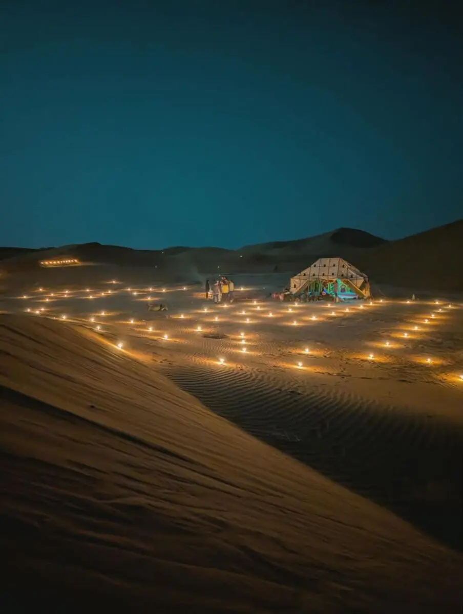 Desert camp night Mhamid Morocco