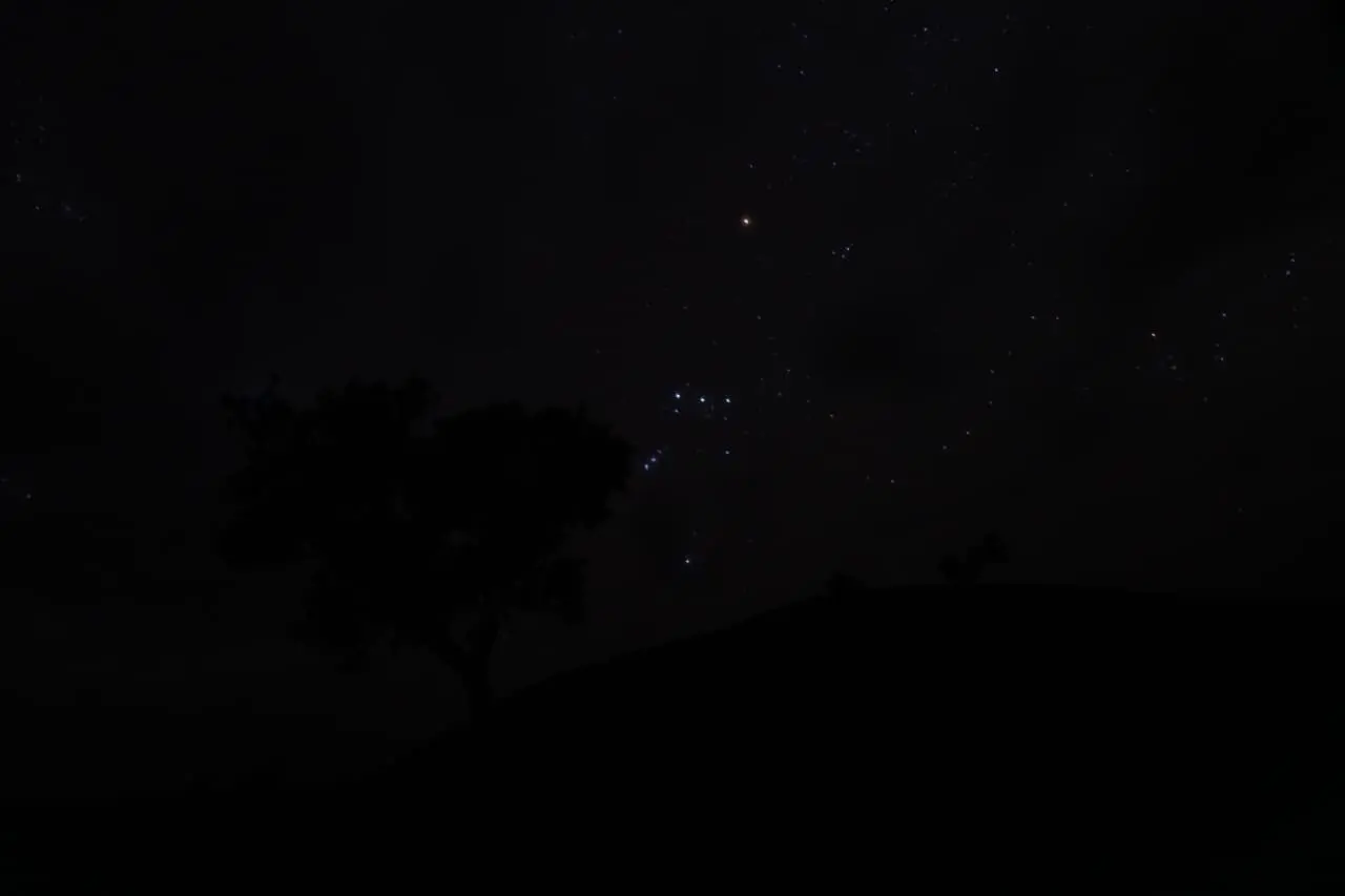 Starlit bivouac Erg Zahar